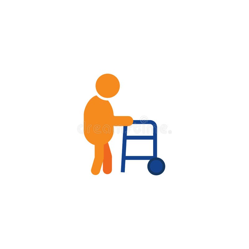Walker Logo Icon Design stock illustrationer