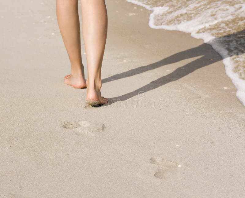 Walking on the beach