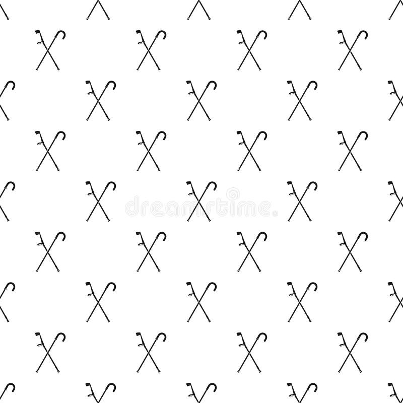 Walking Cane Pattern, Simple Style Stock Vector Illustration of