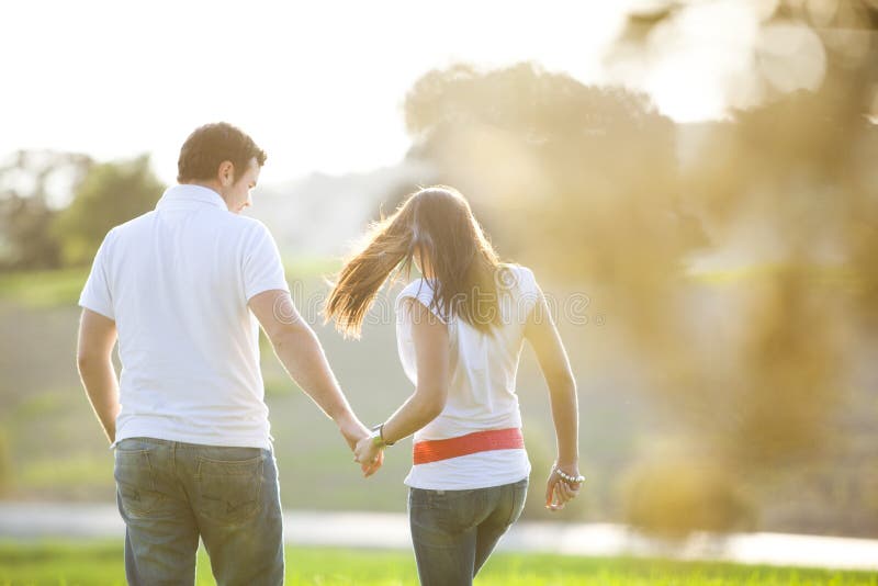 Walking couple