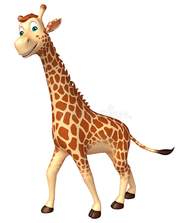 Walking Giraffe Cartoon Character Stock Illustration Illustration of