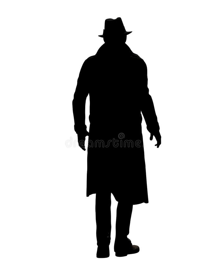 Man In Trench Coat Silhouette