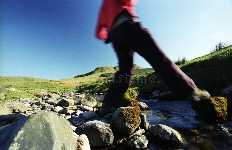 Procházky venku ve Skotsku záběr s motion blur.