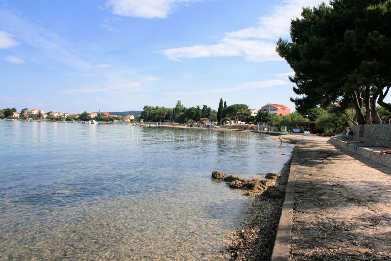 Path along the seaside in Sukosan, Croatia