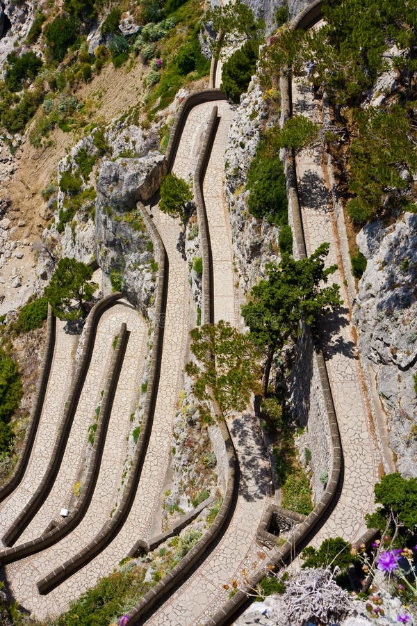 pilgrim path along steep steps to the … – License image – 70057520 ❘  lookphotos