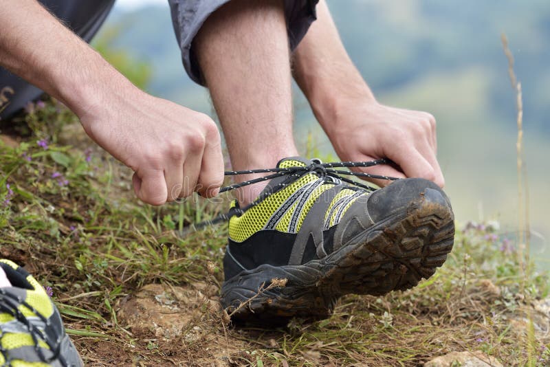 The Walking Shoes. All Terrain Shoes Stock Photo Image of picnic