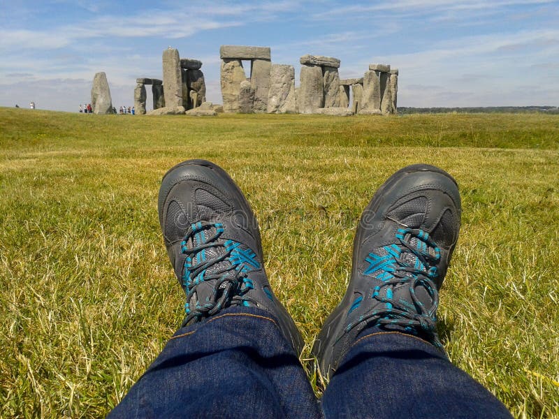 Walking at Stonehenge stock photo. Image of tours, wiltshire 60603948