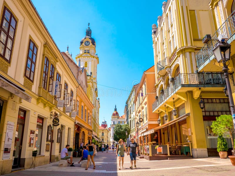 A Walking Street In The Downtown In Pecs Hungary Editorial Photo Image Of Europe Lifestyles