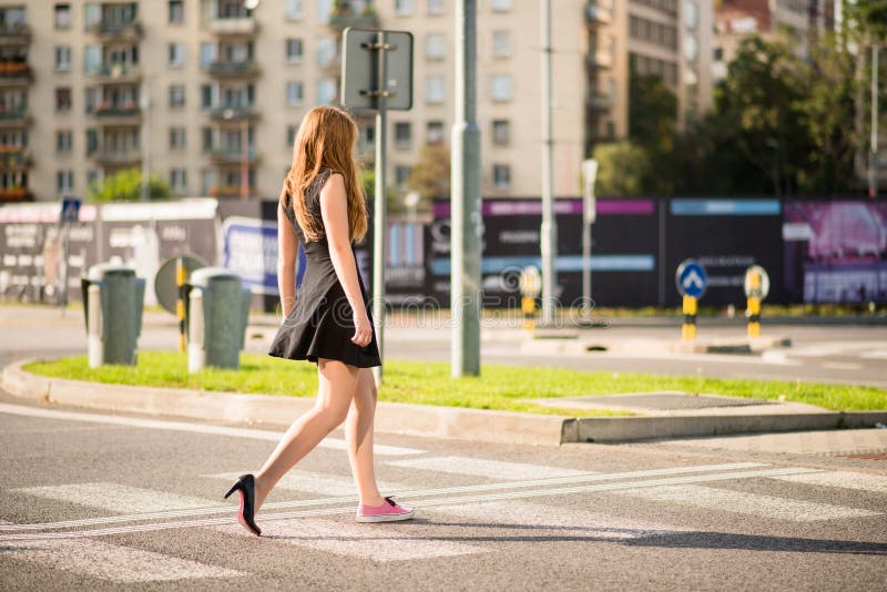 Walking street stock photo. Image of heels, girl, crossing - 45973946