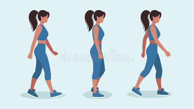 Walking, a Young Girl in a Sports Uniform . a Character for Animation Stock  Vector - Illustration of loading, human: 220629109