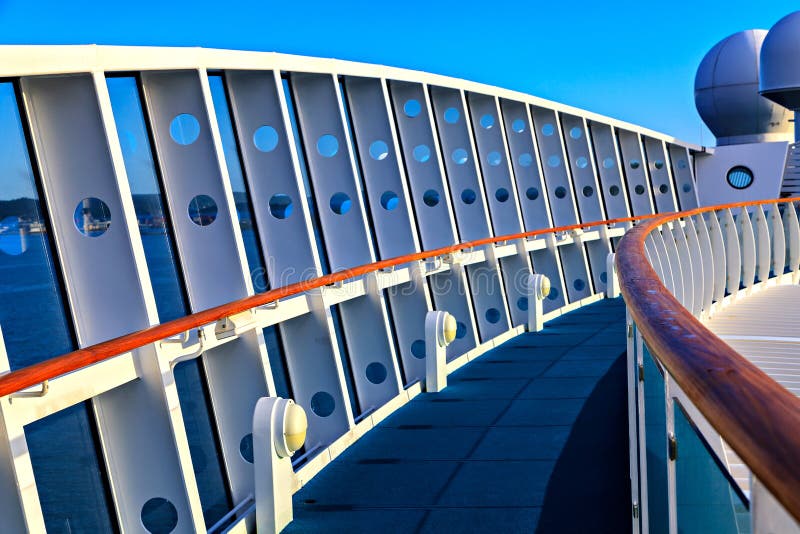 Walkup on the Top Deck of a Cruise Ship Stock Image Image of journey