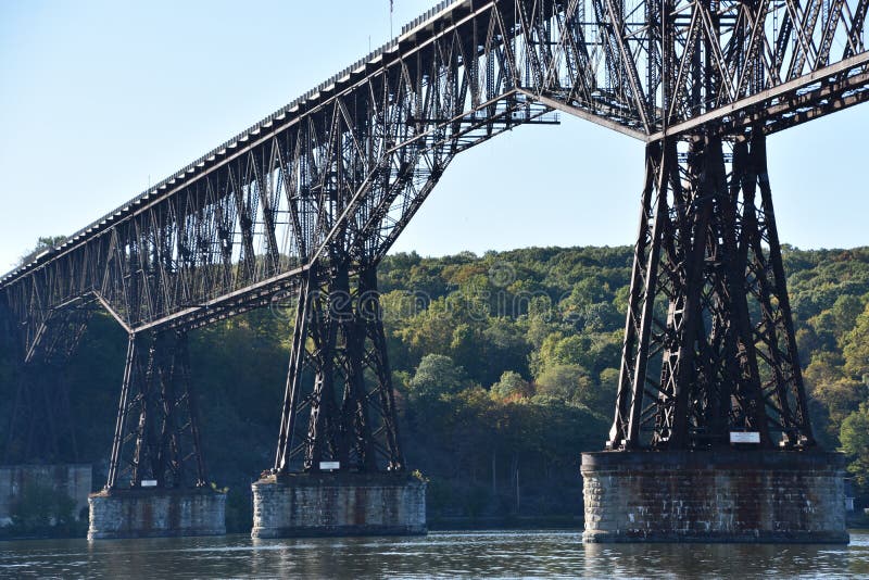 Walkway over the Hudson, also known as the Poughkeepsie Railroad Bridge, in Poughkeepsie, New York