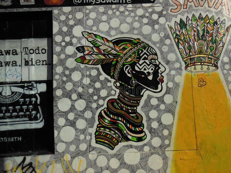 Wall Art on Melrose editorial stock photo. Image of wall 171482043