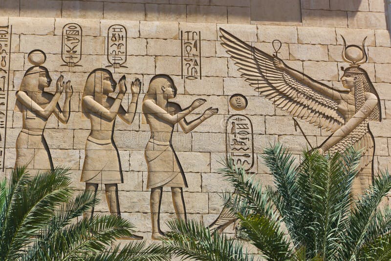 Wall carving on Egyptian temple