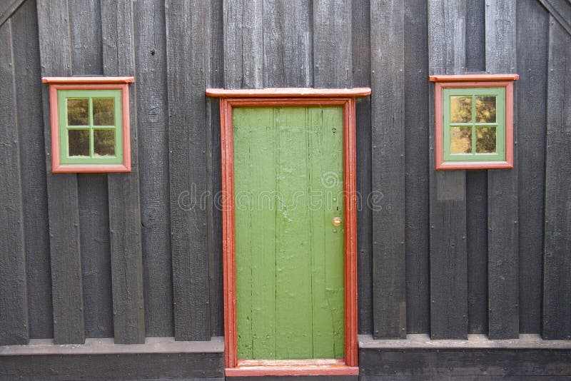 Wall of church in Varmahlio - Iceland