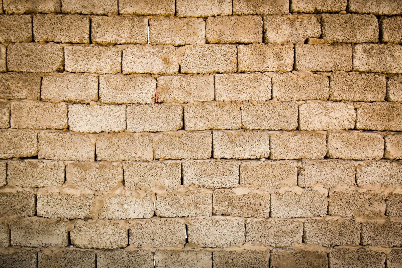 Wall From Cinder Block As A Background Stock Image - Image of stone