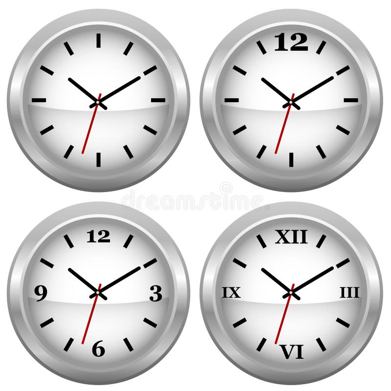 Wall Clock stock vector. Illustration of office, circle 16182430