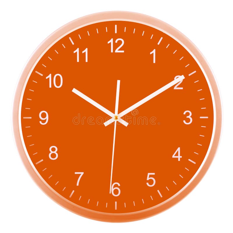 Wall Clock Isolated White Ten Past Ten Stock Photos Free & Royalty