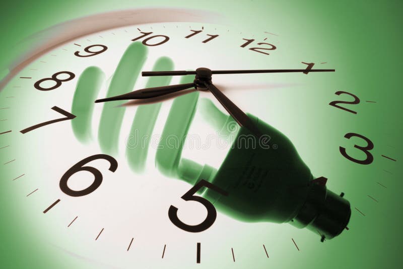 Wall Clock and Light Bulb stock image. Image of lightbulb 58319085