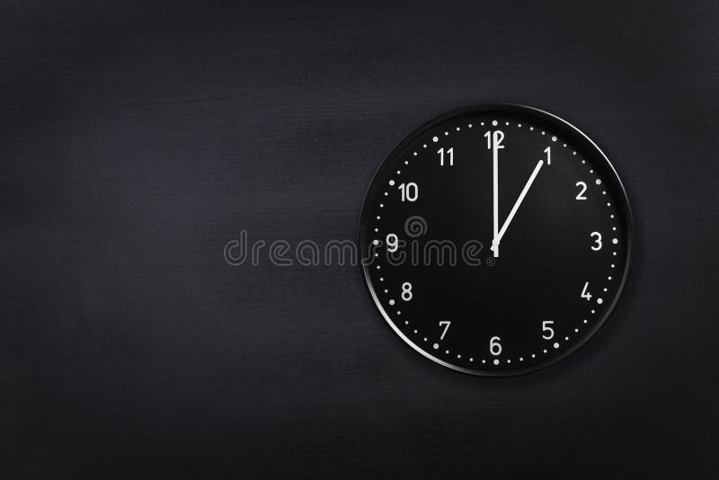 Wall Clock Showing One O Clock On Black Chalkboard Background Office Clock Showing 1am Or 1pm On Black Texture Stock Image Image Of Design Education Wall Clock Showing One O Clock On Black Chalkboard Background Office Clock Showing 1am Or 1pm On Black Texture Stock Image Image Of Design Education