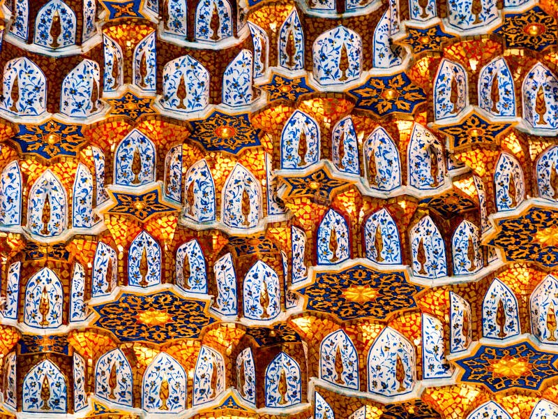 Wall decor in Samarkand. royalty free stock images