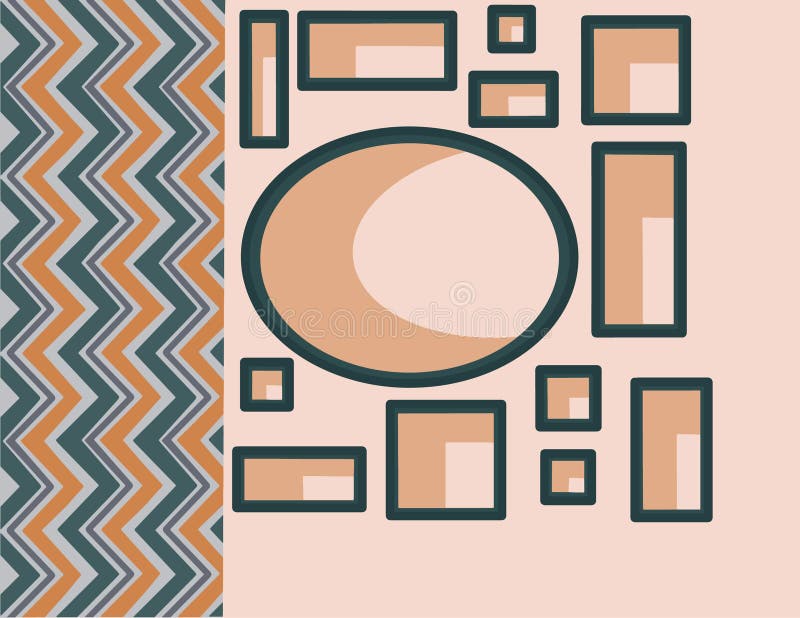 Wall design with pattern stock vector. Illustration of colorful 165655870