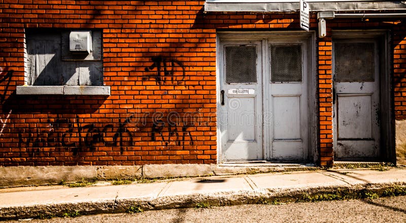 Wall with Graffiti in the Poor Trois-Riviere Area