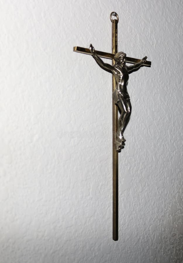 Wall Hanging Brass Crucifix Stock Photo - Image of cross, holy: 126757358