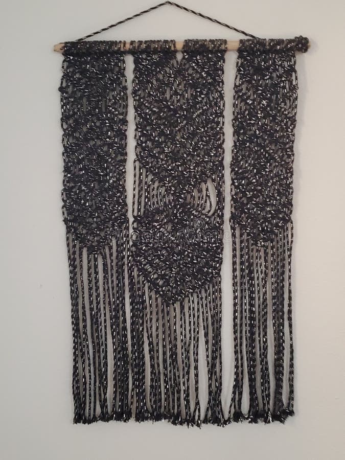 View of Macrame Window Valance, Green, Boho Fringe Curtain Topper with Wooden ...