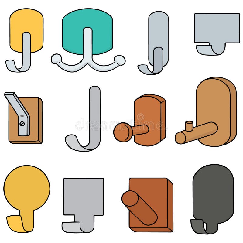 Wall Coat Rack And Coat Hook Stock Illustration Illustration of