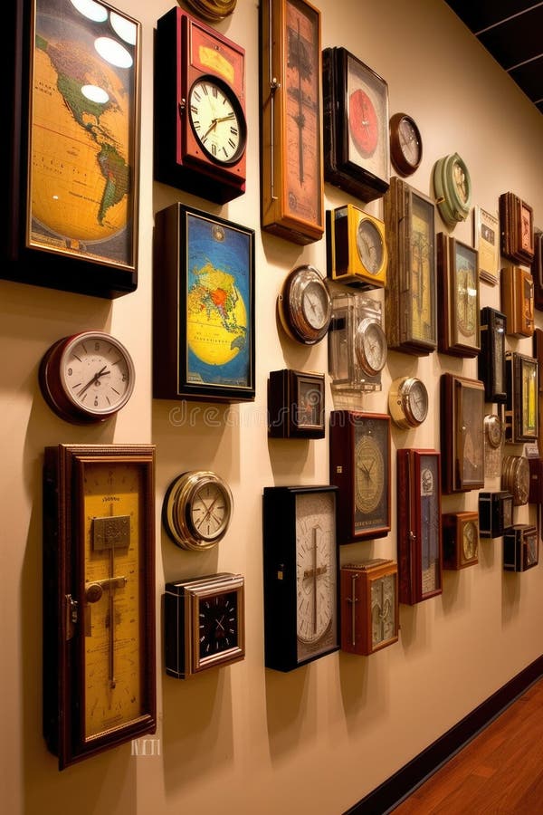 Wall of International Time Zone Clocks Stock Image Image of clocks