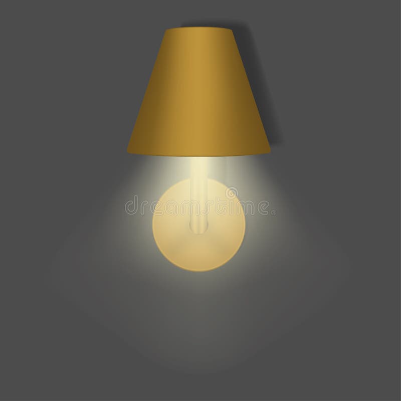 Wall Lamp With Lampshade Modern Interior Night Light Golden Bronze Color Realistic Illustration Stock Vector Illustration Of Warm Isolated Wall Lamp With Lampshade Modern Interior Night Light Golden Bronze Color Realistic Illustration Stock Vector Illustration Of Warm Isolated