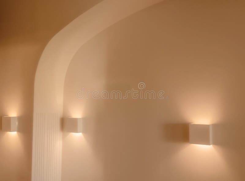 Wall Lamps with Up and Down Lighting Stock Image Image of decor, home