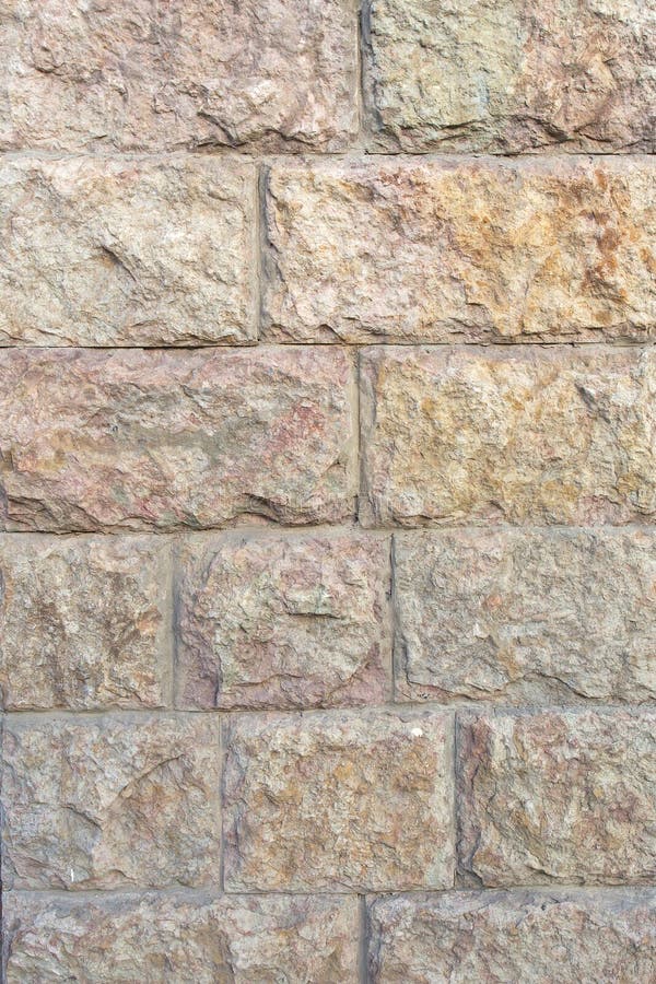 Wall of Large Textured Concrete Blocks Stock Image Image of aged