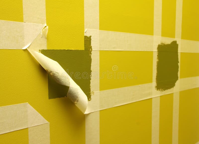 Wall with masking tape stock image. Image of flat, olive 14385439