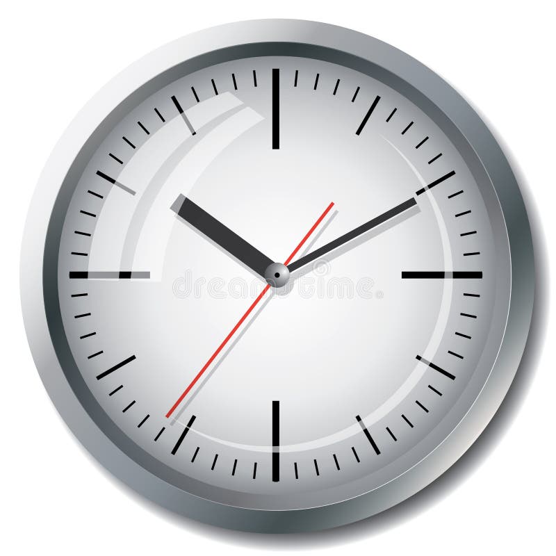 Wall Mounted Digital Clock. Stock Vector Illustration of stopwatch