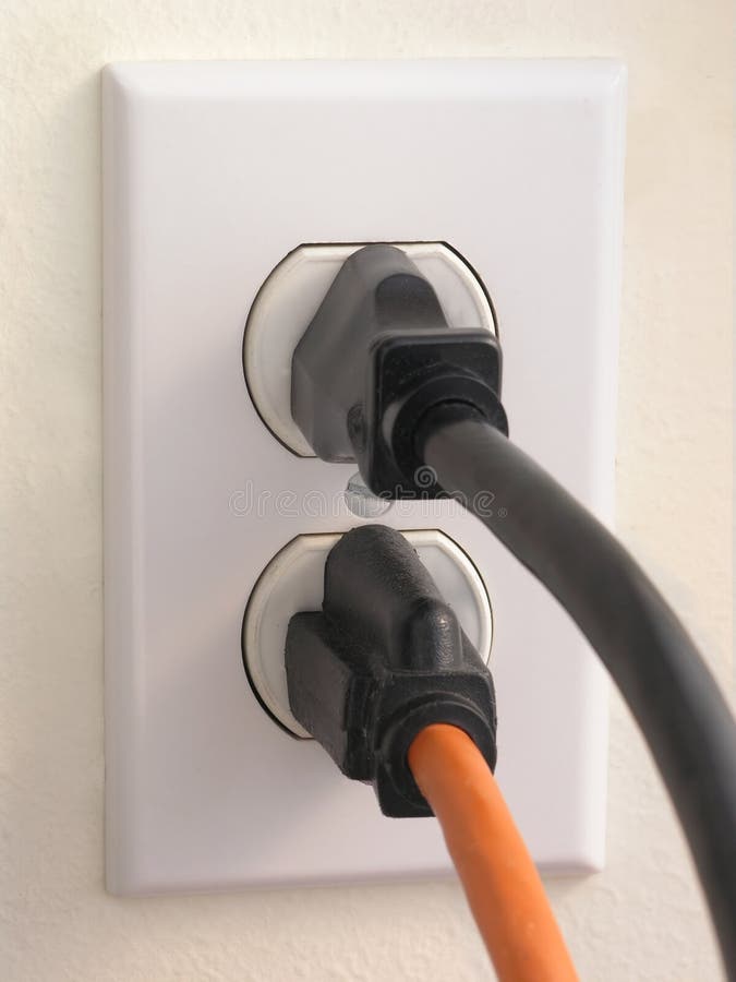 Wall Outlet - Black and Orange Plug