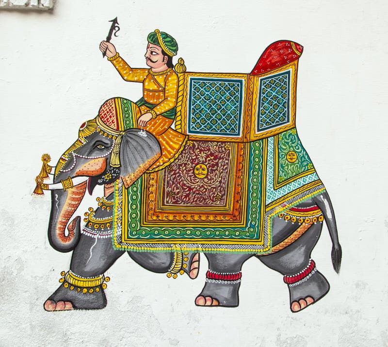 Wall painting in Udaipur at a local house