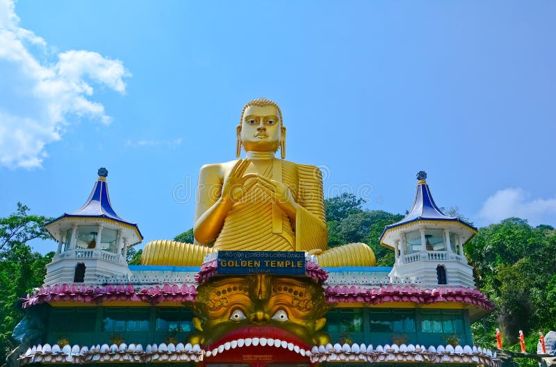 5th Century Wall Paintings And Buddha Statues At Dambulla Cave Golden Temple. Dambulla Cave Golden Temple Is The Largest And BestPreserved Cave Temple Complex In Sri Lank