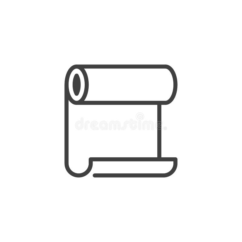 Download Wall paper roll line icon stock vector. Illustration of ...