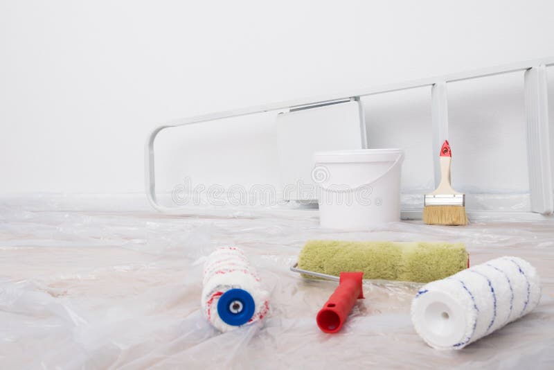 Wall Repair and Painting Kit Front View Stock Photo Image of restoration, design 209094944