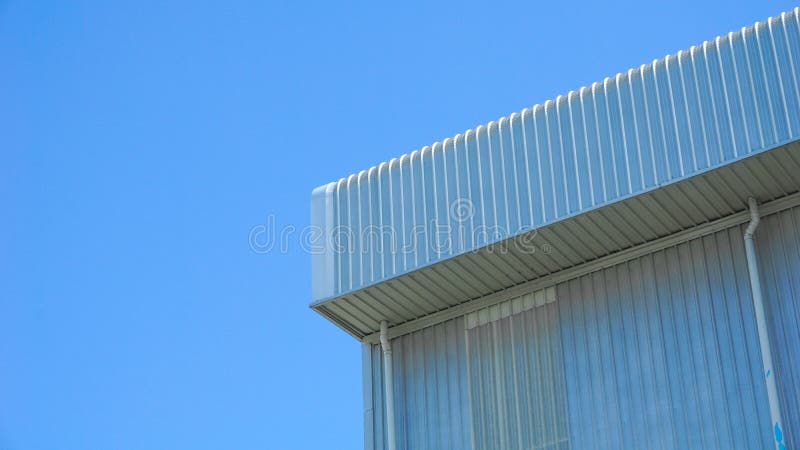 Wall and Roof of Factory or Warehouse Building in Industrial Estate and ...