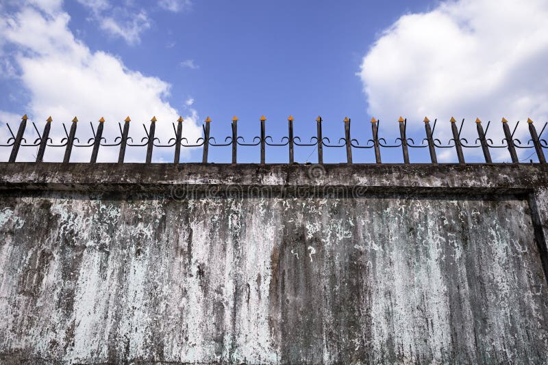 Wall with Spikes stock photo. Image of barrier, wall - 135142478