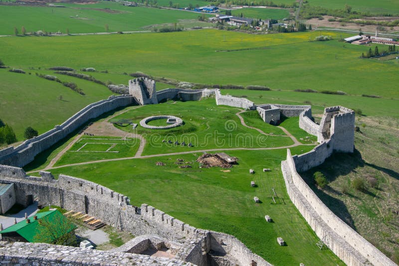 Múr Spišského hradu, Slovensko v letný deň