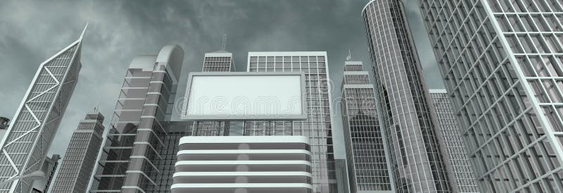 Wall street billboard vector illustration