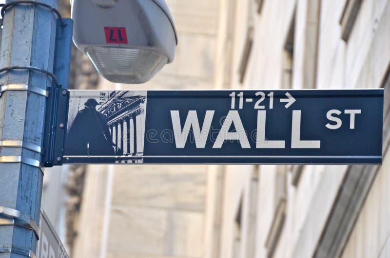 Wall Street en New York Stock Exchange, de Stad van New York, de V.S. royalty-vrije stock fotografie Wall Street en New York Stock Exchange, de Stad van New York, de V.S. royalty-vrije stock fotografie