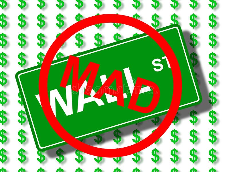 Wall Street Mad stock illustration. Illustration of currency 11436271