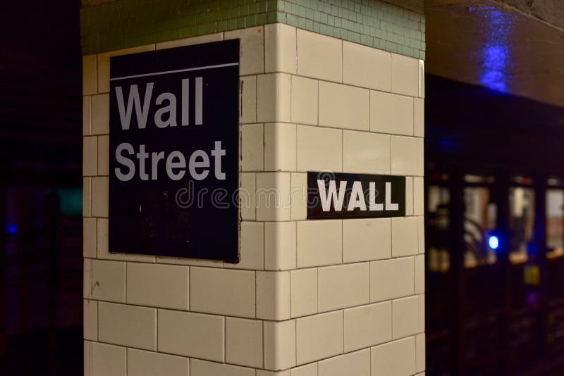 Wall Street Subway Station, New York City royalty free stock image Wall Street Subway Station, New York City royalty free stock image