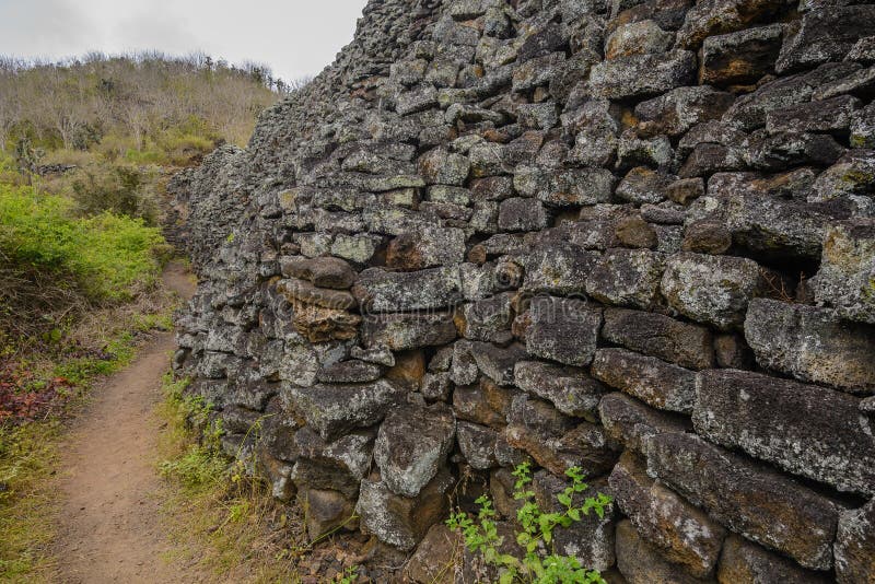 Wall of Tears, Isabela Island, Ecuador Stock Photo Image of landmark