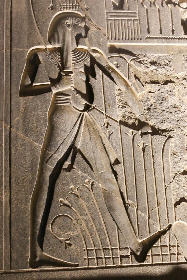 Wall in Temple of Luxor at Night Egypt Editorial Photography Image